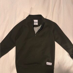 Calvin Klein Men’s Olive Zip Mock-Neck Sweater
